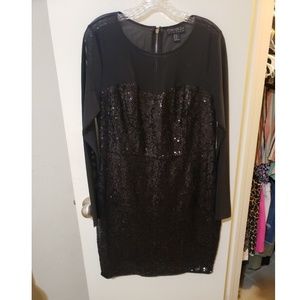 Black sequin dress